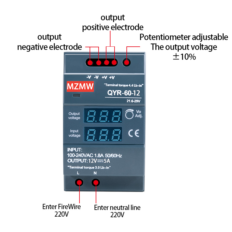 مزود طاقة تبديلي MZMW بقدرة 60 - مراجعة Smps Power Supply وسعره