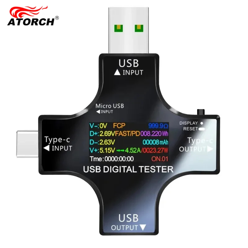 USB تستر تيار مستمر نوع-C PD ا - مراجعة Power Supply Tester وسعره