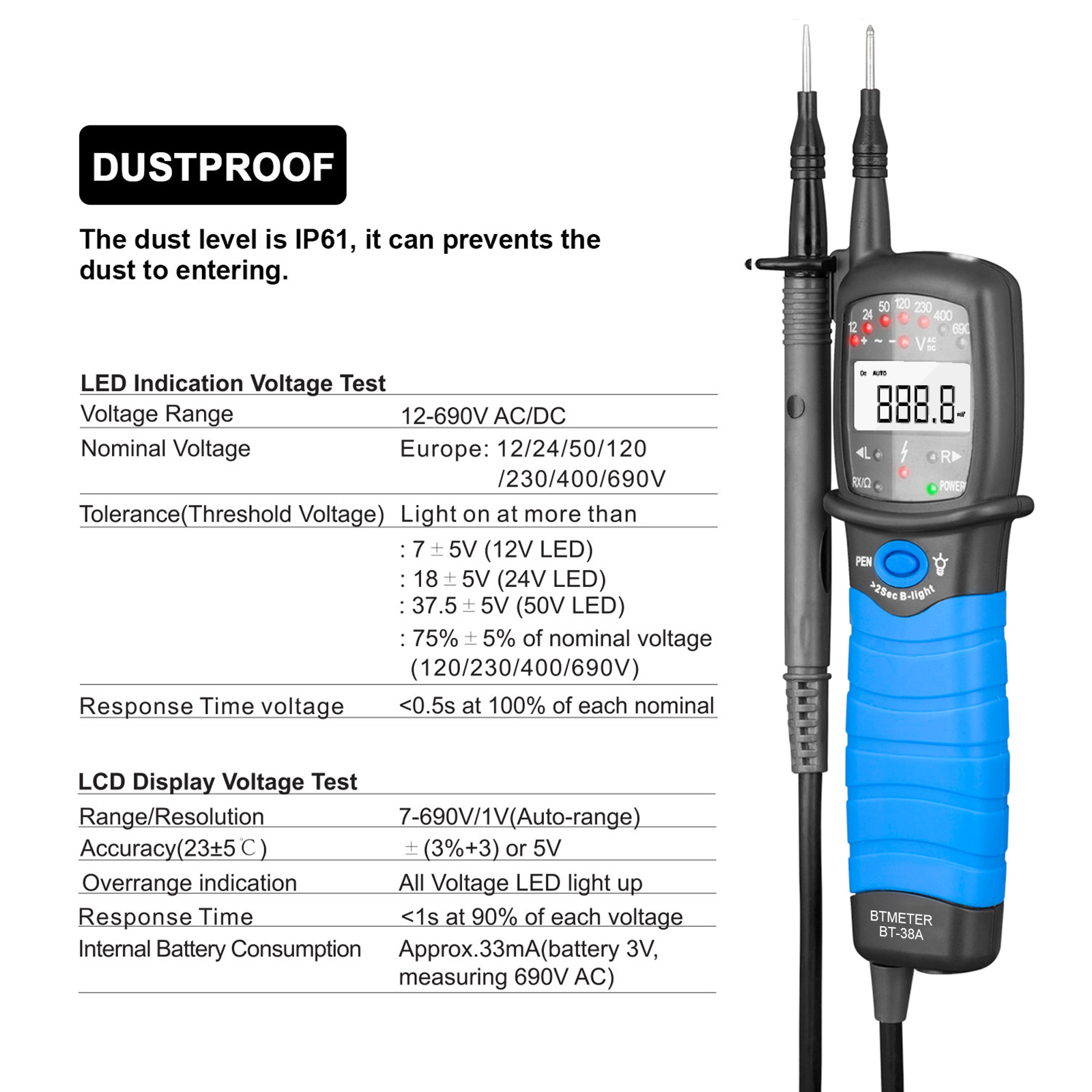 جهاز قياس الجهد الكهربائي AC/D - مراجعة Power Supply Tester وسعره