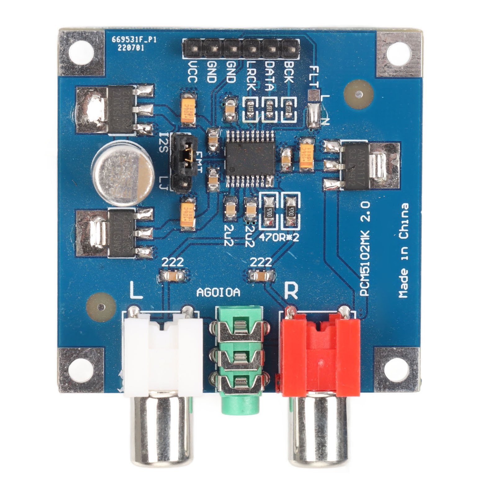 لوحة فك تشفير DAC مع مدخل I2S  - مراجعة Modular Power Supply وسعره