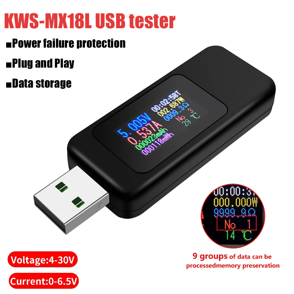 10 في 1 USB تستر تيار مستمر ال - مراجعة Power Supply Tester وسعره