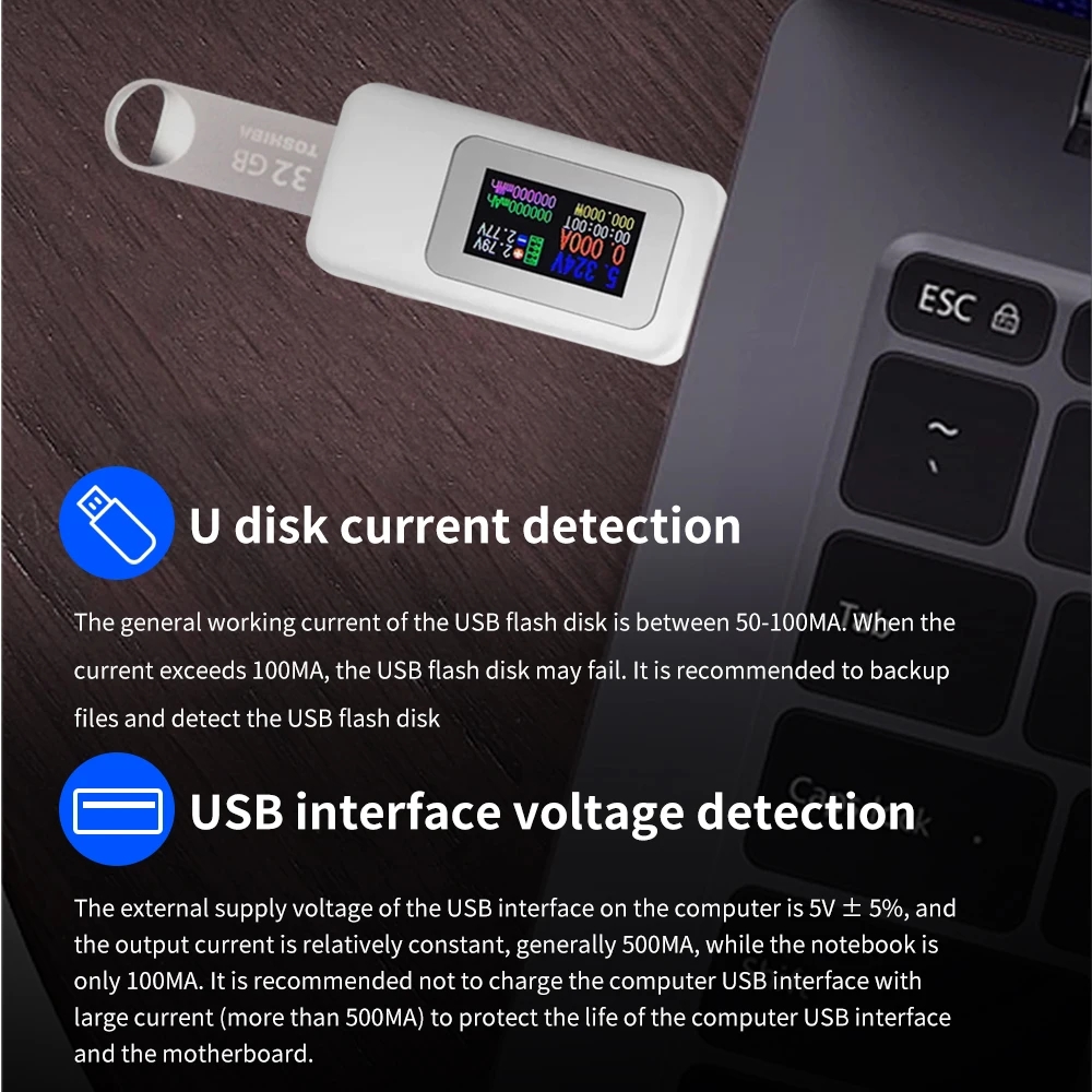 10 في 1 USB تستر تيار مستمر ال - مراجعة Power Supply Tester وسعره