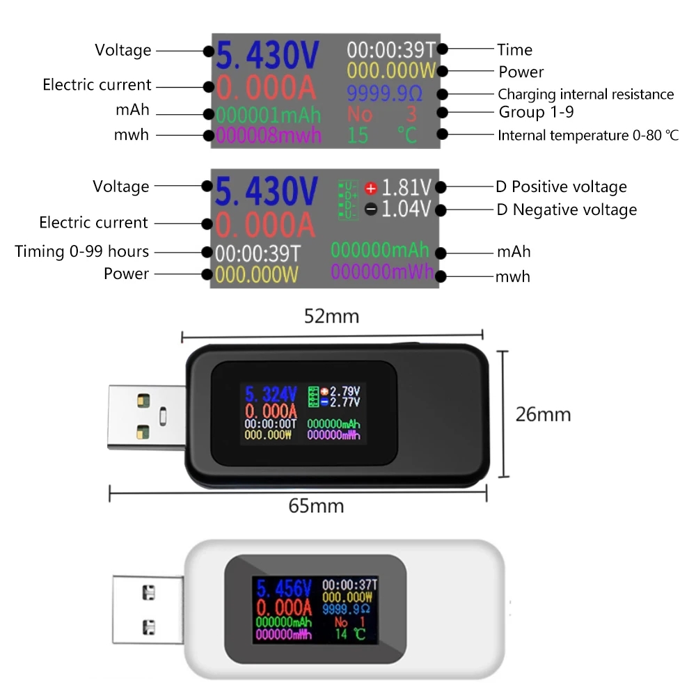 10 في 1 USB تستر تيار مستمر ال - مراجعة Power Supply Tester وسعره